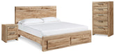J&M Furniture - Ashley Furniture - Hyanna Queen Storage Bed, Chest and Nightstand - Queen Storage Bed, Chest and Nightstand - B1050B50